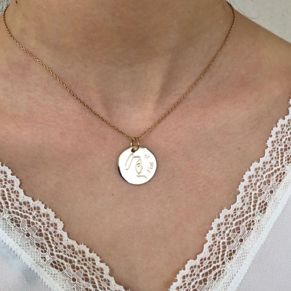 Collier médaille Vierge Marie Fiat Argent ou Plaqué Or | Fiat – Image 5