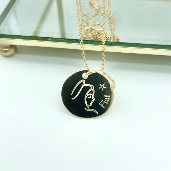 Collier médaille Vierge Marie Fiat Argent ou Plaqué Or | Fiat – Image 7
