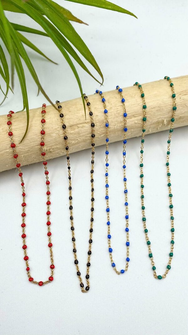 Collier Plaqué Or & Email | Mirihi