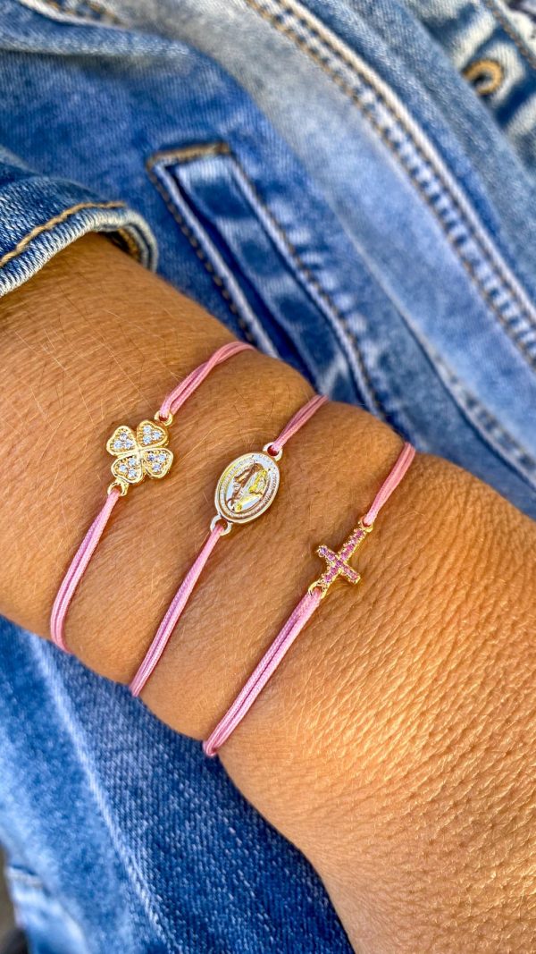 Bracelet Religieux Médaille Miraculeuse sur lien coloré | Ô Marie – Image 4