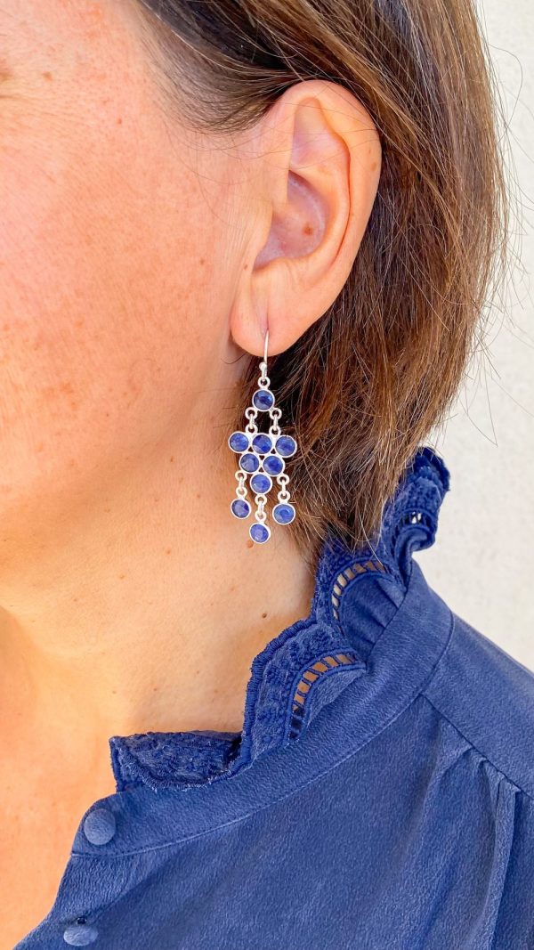 Boucle d'oreille pendante en pierre naturelle | Noirmoutier – Image 4