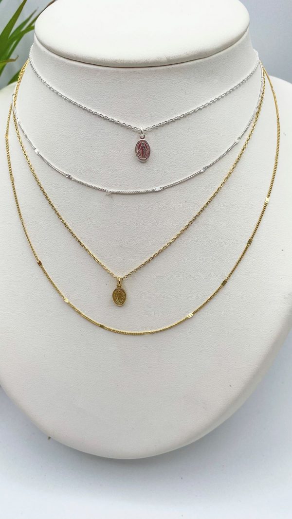 Collier double rang et médaille miraculeuse en Argent | Virgo Maria – Image 4