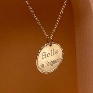 Collier médaille personnalisée Belle du Seigneur | Belle du Seigneur 