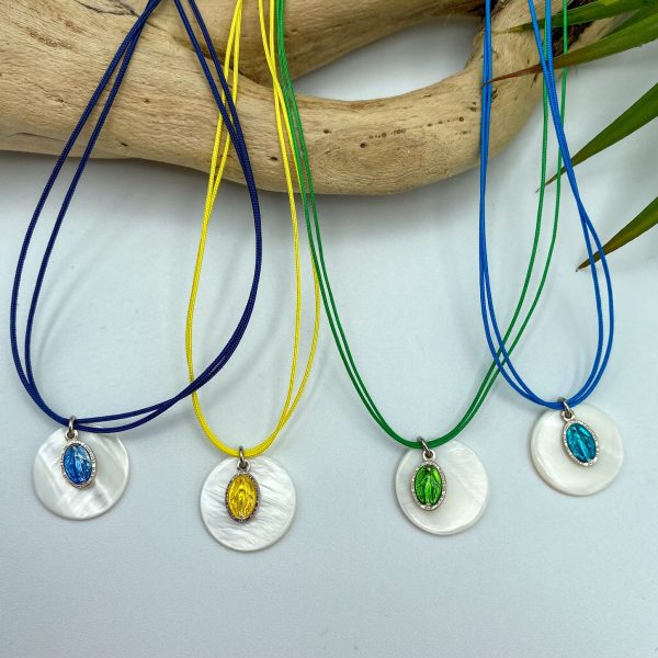 Collier médaille miraculeuse colorée en argent | Catherine labouré – Image 2