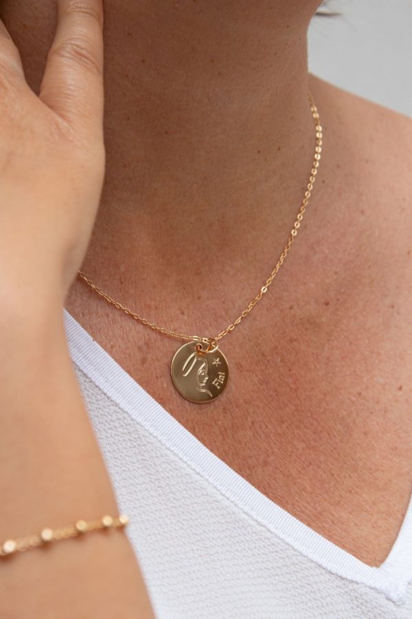 Collier médaille Vierge Marie Fiat Argent ou Plaqué Or | Fiat – Image 2