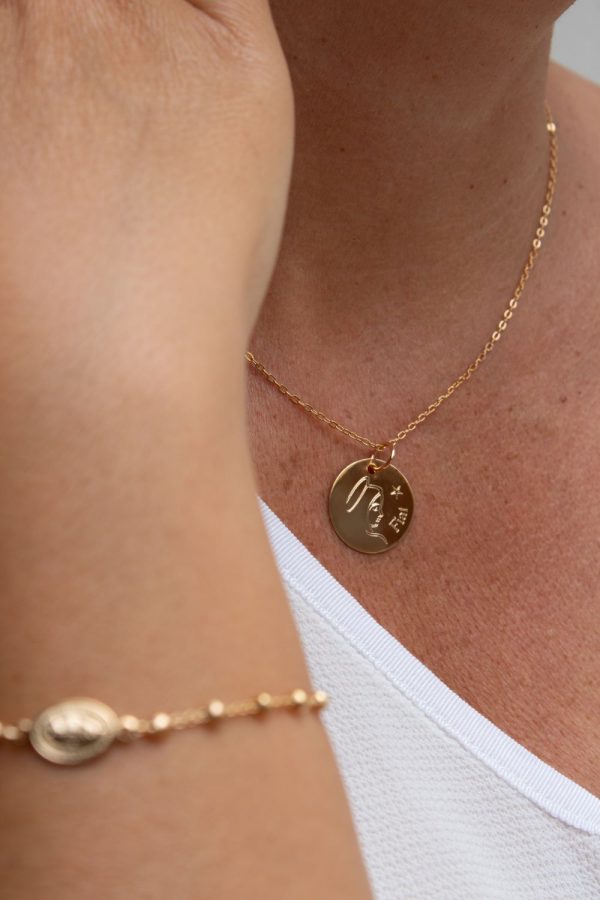 Collier médaille Vierge Marie Fiat Argent ou Plaqué Or | Fiat – Image 4