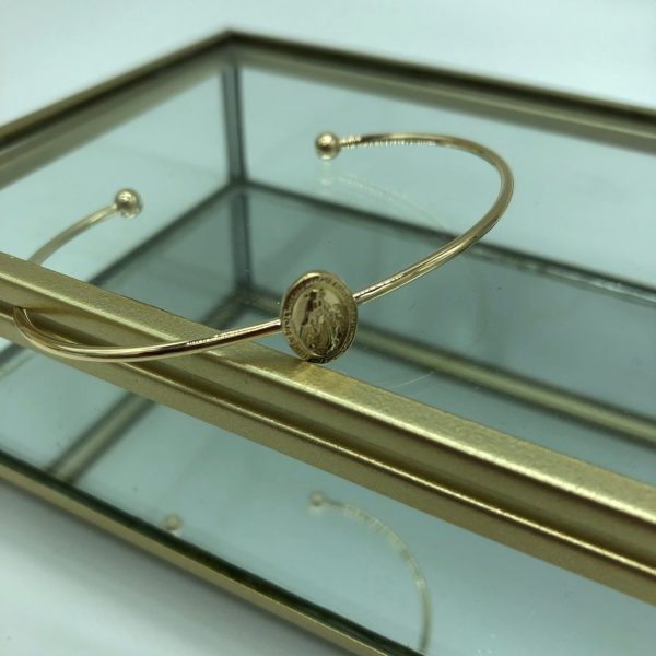Bracelet Demi-Jonc Plaqué Or | Médaille miraculeuse – Image 11