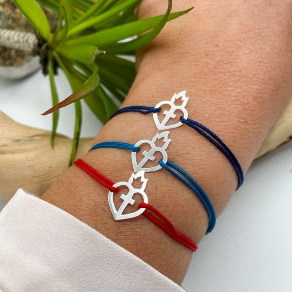 Bracelet sacré Cœur en argent | Cœur Sacré de Jésus